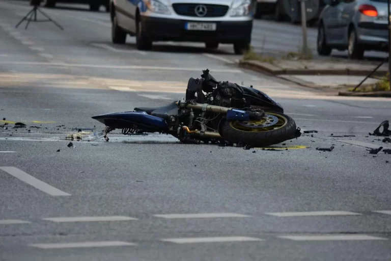 motorcycle after crash