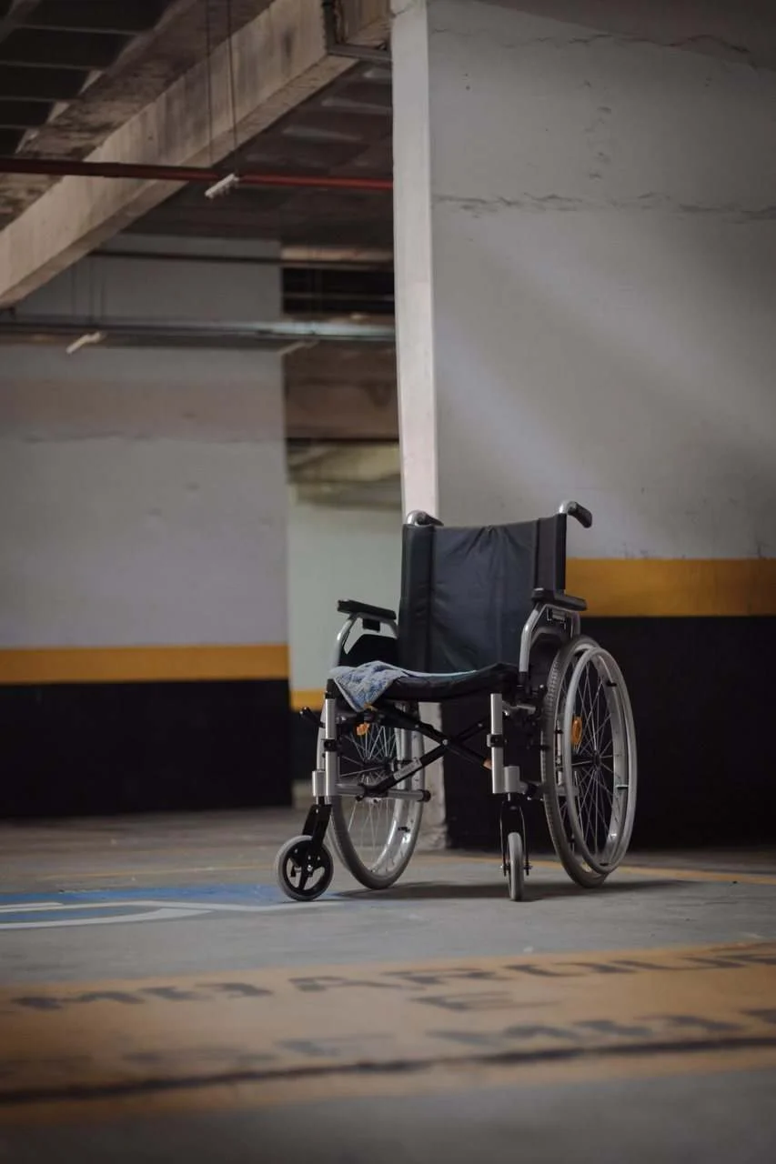 Empty wheelchair