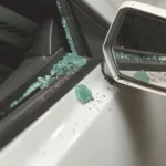 Broken car window